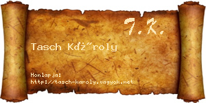 Tasch Károly névjegykártya